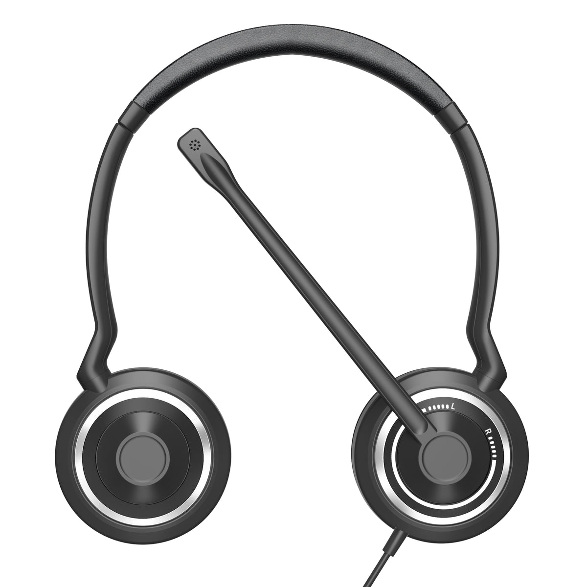 Vidonn X5D USB-A / USB-C Wired Noise-Cancelling Call Center Headset, AI ENC Binaural Business Headset with 330° Rotatable Boom Mic, Driver-Free Plug & Play for Windows, macOS and Linux, for Office, Softphone and Customer Service