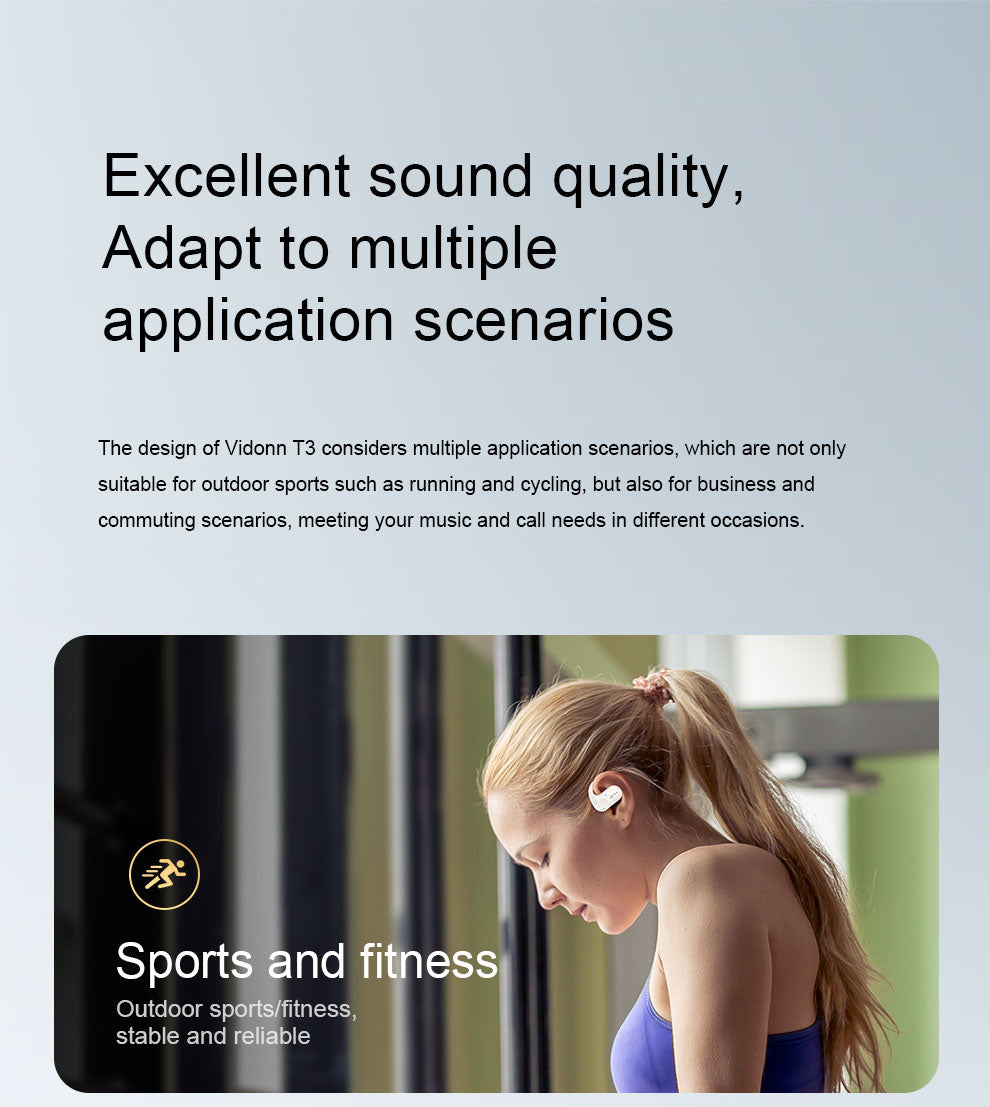 Vidonn T3 Open-Ear Bluetooth Sports Headphones