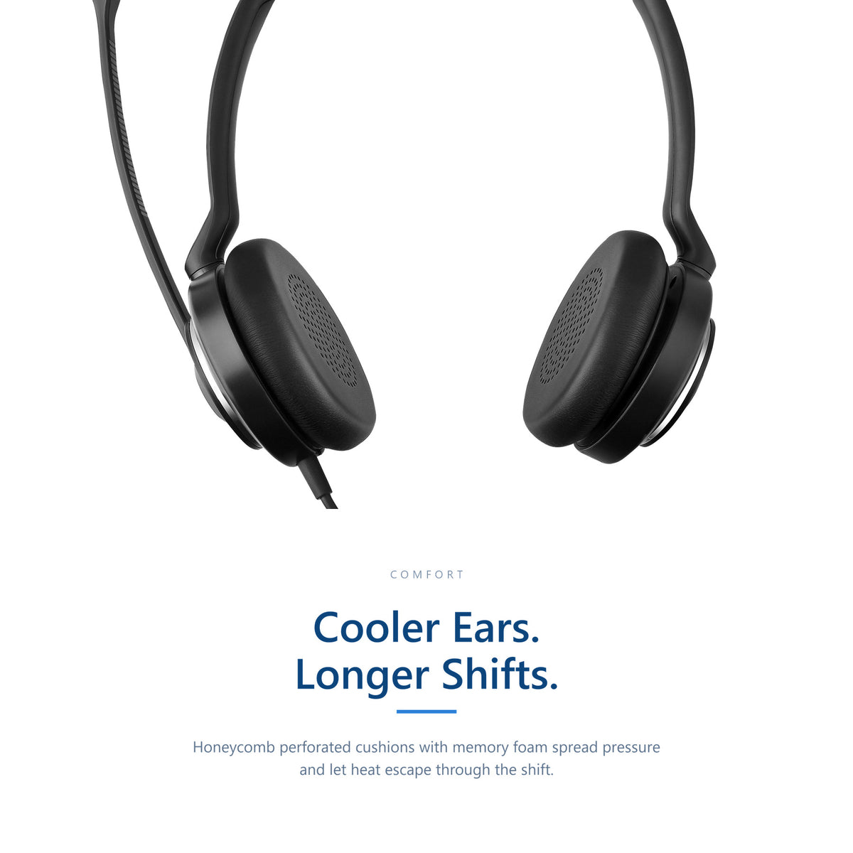 Vidonn X5D USB-A / USB-C Wired Noise-Cancelling Call Center Headset, AI ENC Binaural Business Headset with 330° Rotatable Boom Mic, Driver-Free Plug & Play for Windows, macOS and Linux, for Office, Softphone and Customer Service