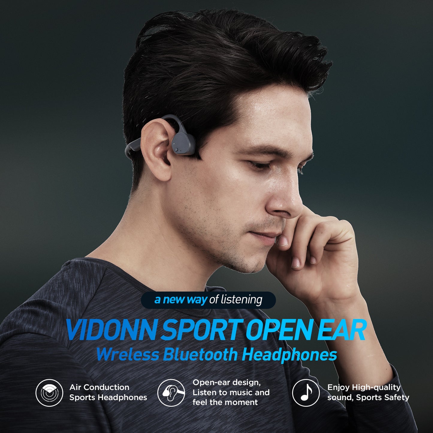 Vidonn sport Open ear wireless bluetooth headphones